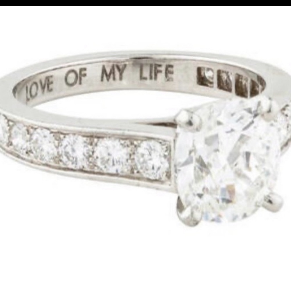 Platinum 2.44 carat diamond ring